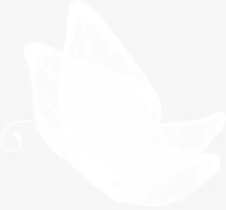 白色透明蝴蝶手绘七夕情人节免抠