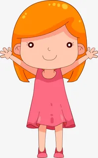 儿童节举手欢呼的女孩免抠