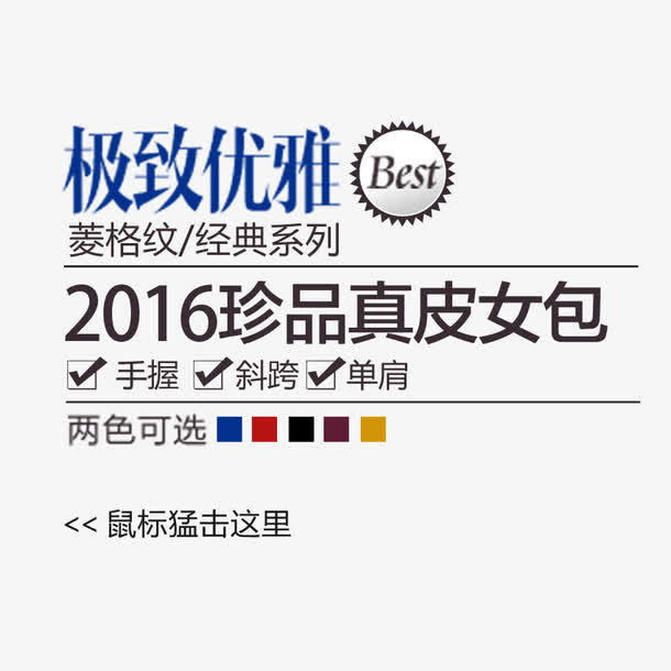 精选箱包奢华艺术字体文字排版免抠