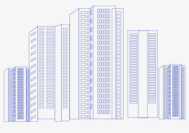 建筑小区手稿免抠