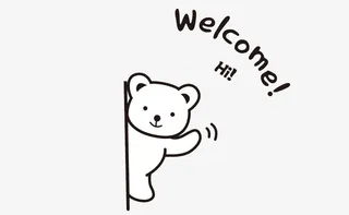 小白熊欢迎图标免抠