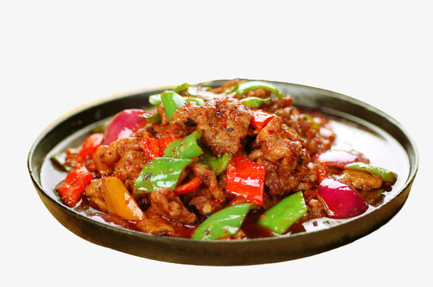 铁板麻辣小牛肉免抠