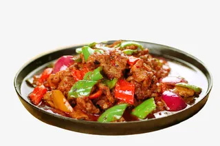 铁板麻辣小牛肉免抠