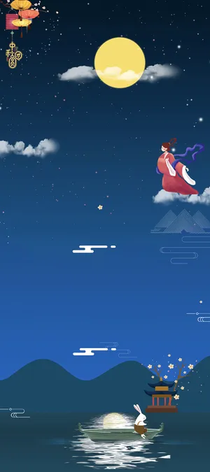 中秋展厅背景高清
