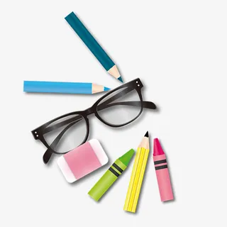 开学教育培训学生用品免抠