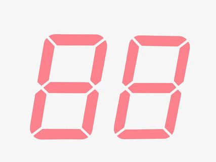 电子显示器数字88免抠