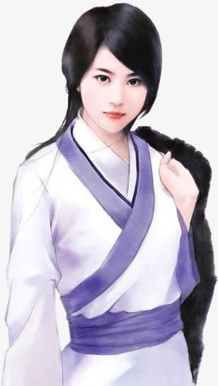 手绘古风帅气男子免抠