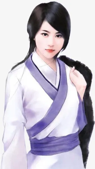 手绘古风帅气男子免抠