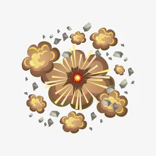 爆炸时的烟雾免抠