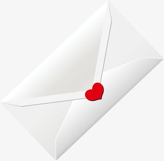 白色情人节爱心情书免抠