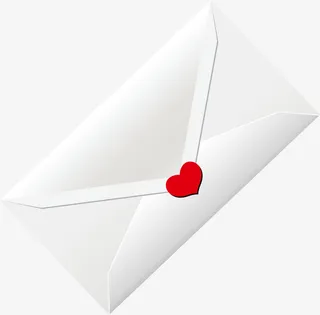 白色情人节爱心情书免抠