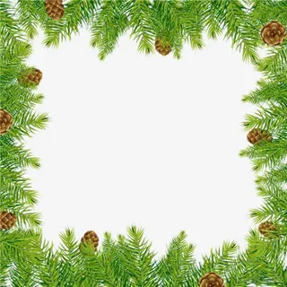 松子树边框免抠