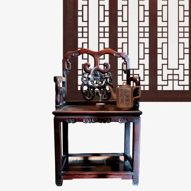 古代椅子窗户免抠