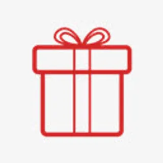 手绘红色线条礼盒免抠