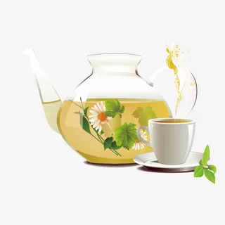 品尝香气扑鼻的花茶免抠 品尝香气扑鼻的花茶免抠