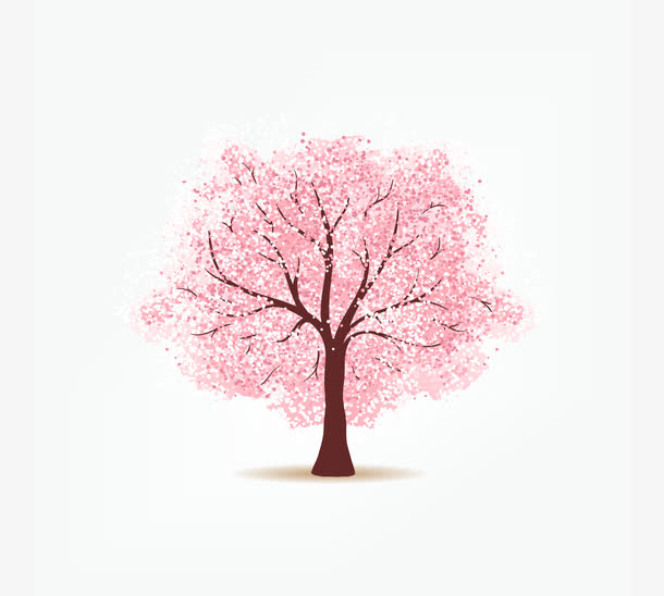 矢量樱花树免抠