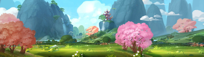 卡通梦幻森林背景banner高清