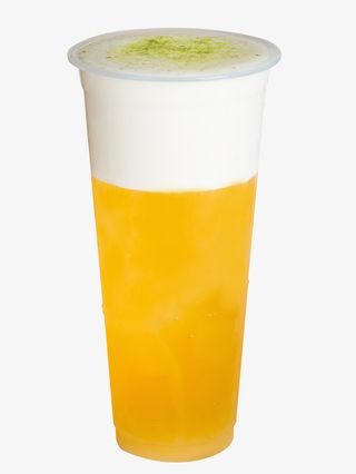 菊花茶奶盖美味实物免抠