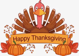 可爱卡通火鸡海报免抠