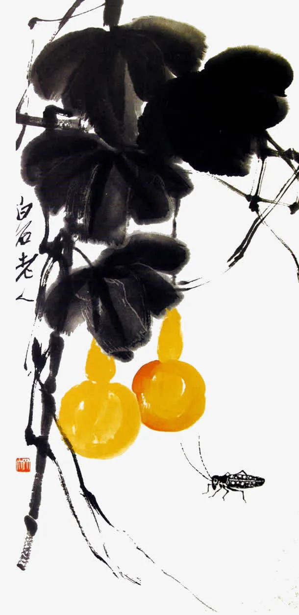 国画 葫芦免抠