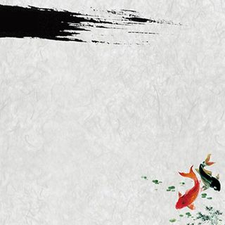 水墨鲤鱼背景图高清