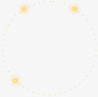 金色圆形亮光星球免抠