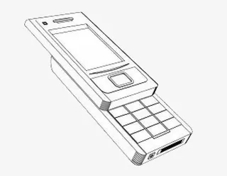 免抠素材黑白手机描绘图线条免抠