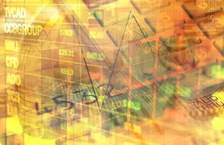 黄色数据图背景