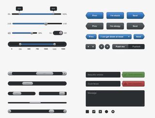 黑色系UI界面免抠
