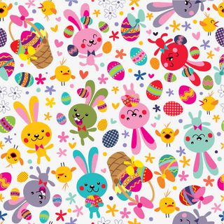 可爱的卡通无缝拼接底纹免抠