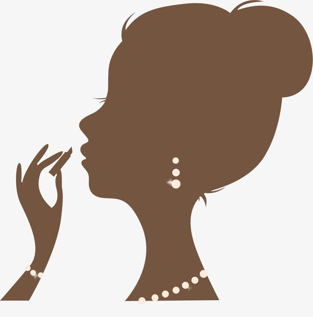 涂唇膏的女人免抠