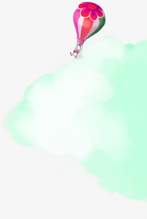 蓝色水墨装饰免抠