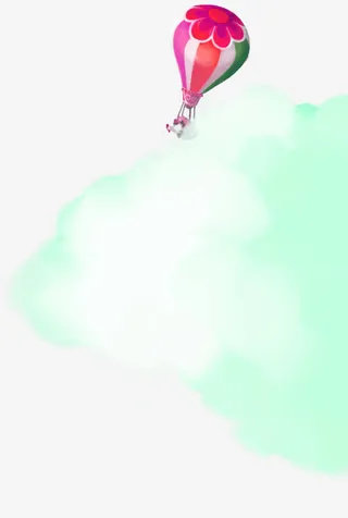 蓝色水墨装饰免抠