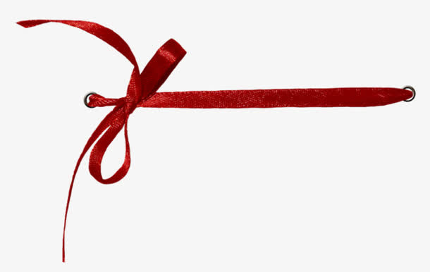 红色丝带免抠