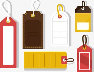 矢量图衣服标签免抠