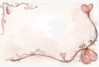 粉色边框花纹免抠