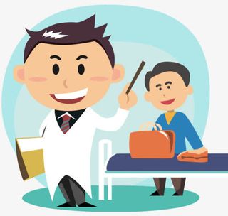 h5素材卡通医生病人免抠