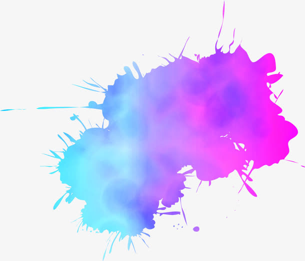 颜色夏日水彩墨迹免抠