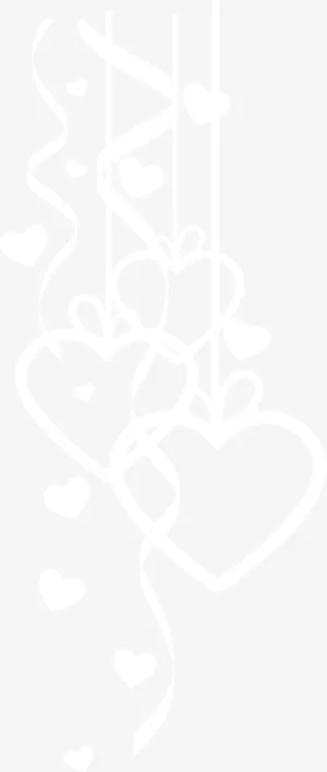 白色浪漫爱心挂件装饰图案免抠