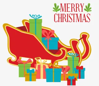 圣诞老人雪橇免抠