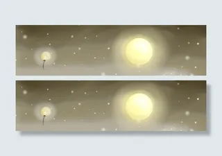 冬天雪景banner创意设计