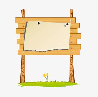 木板指示牌免抠