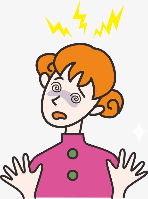 头疼的女人免抠