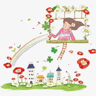 春天踏青素材免抠