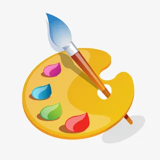 卡通绘画的工具设计矢量图免抠