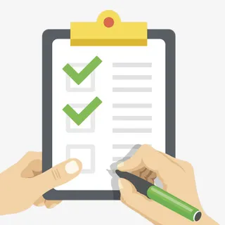 卡通手绘绿色对勾免抠