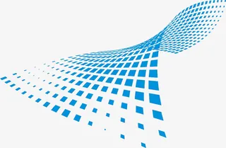 蓝色科技动感方块矢量背景