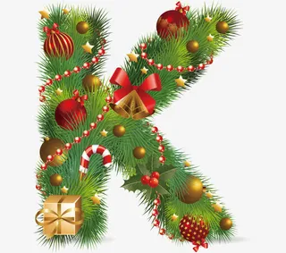 数字字母 礼盒装饰 字母K免抠