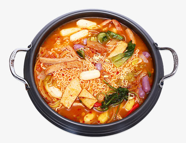 辣味韩式火锅食材免抠