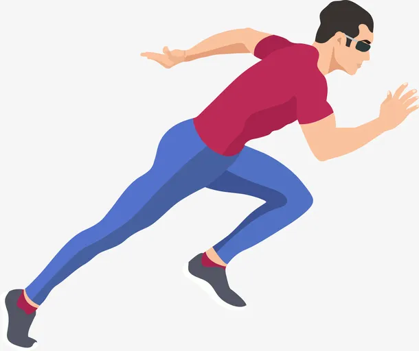马拉松快速起跑的男人免抠